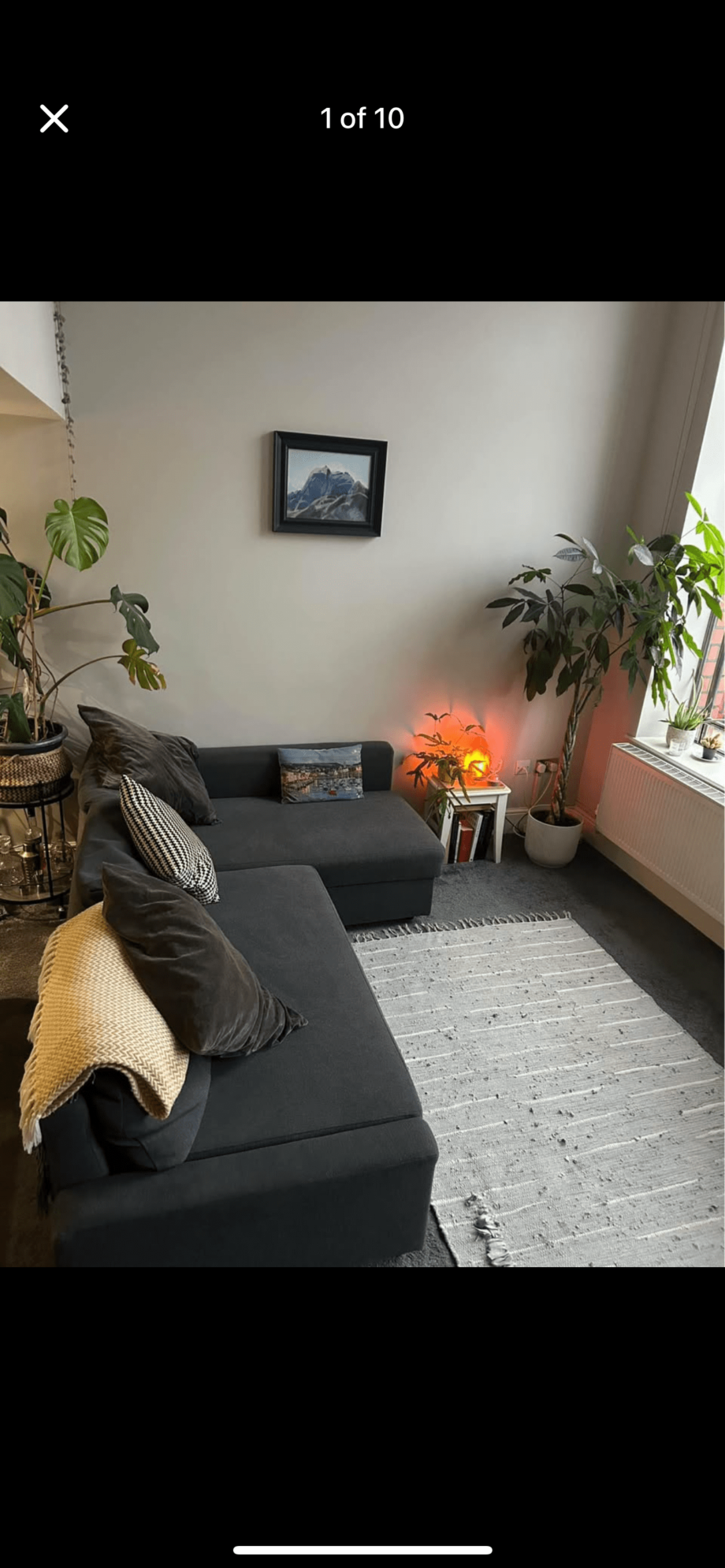 IKEA grey corner sofa