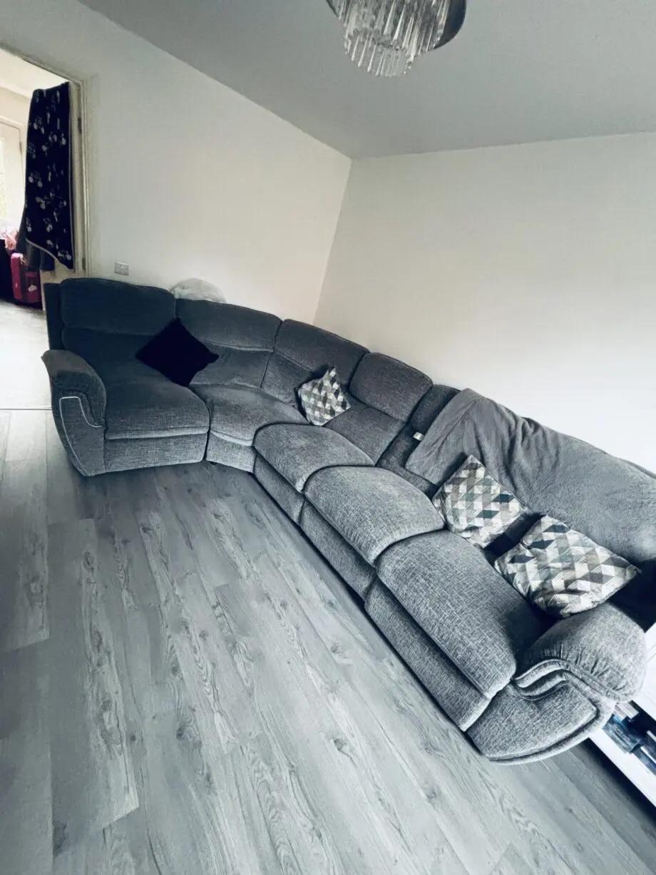 Ashton fabric corner and recliner sofa