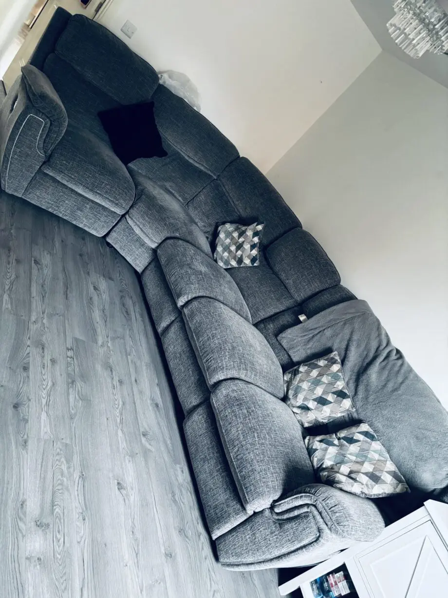 Ashton fabric corner and recliner sofa