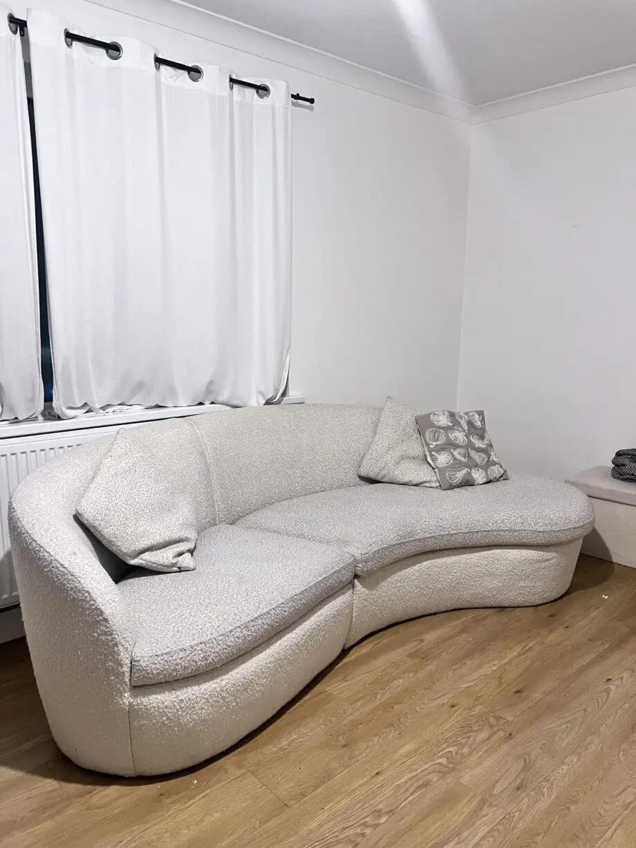 Boucle sofa white