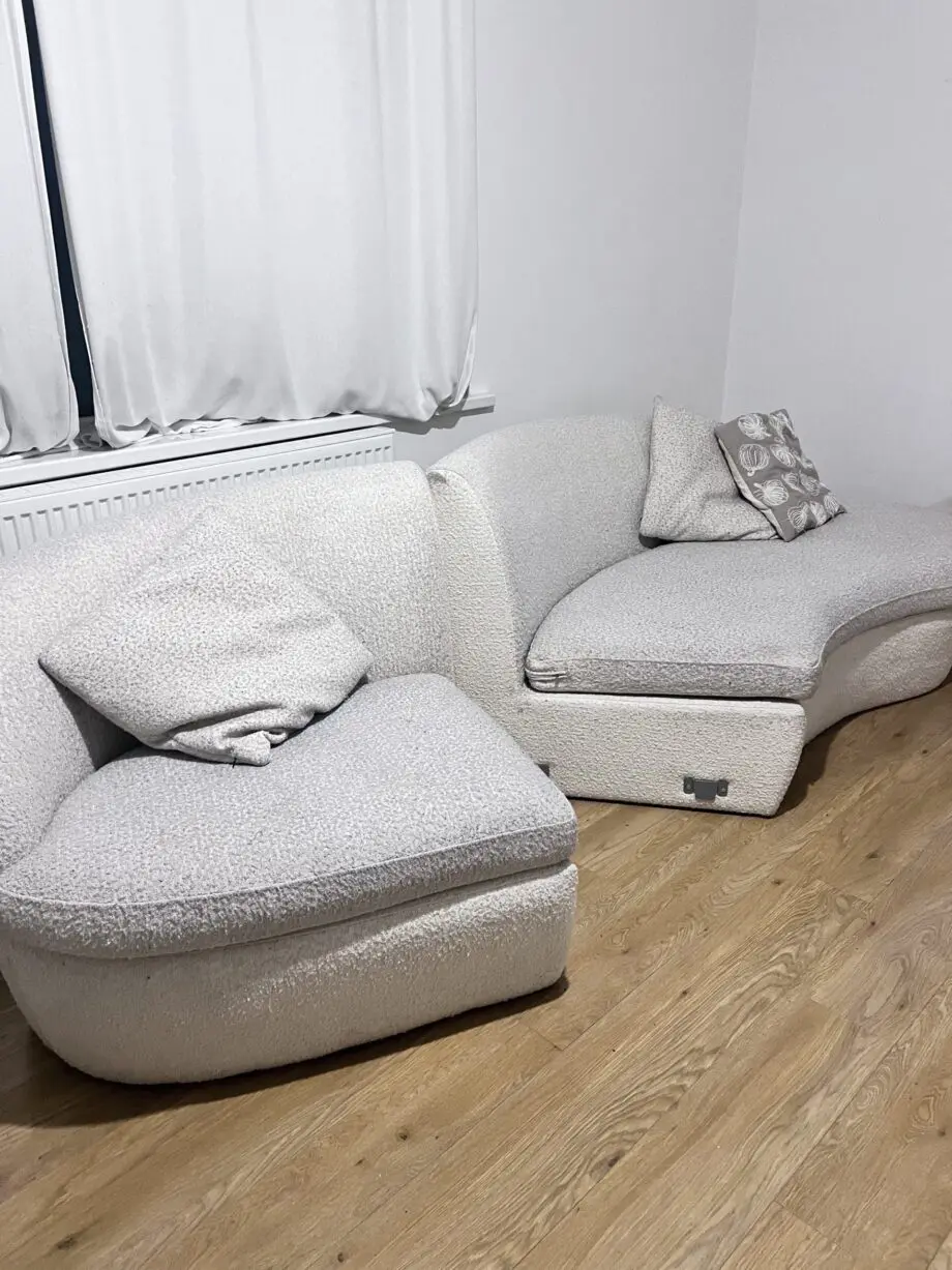 Boucle sofa white