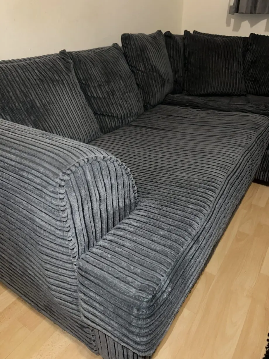 HomeDone Grey Corner Sofa