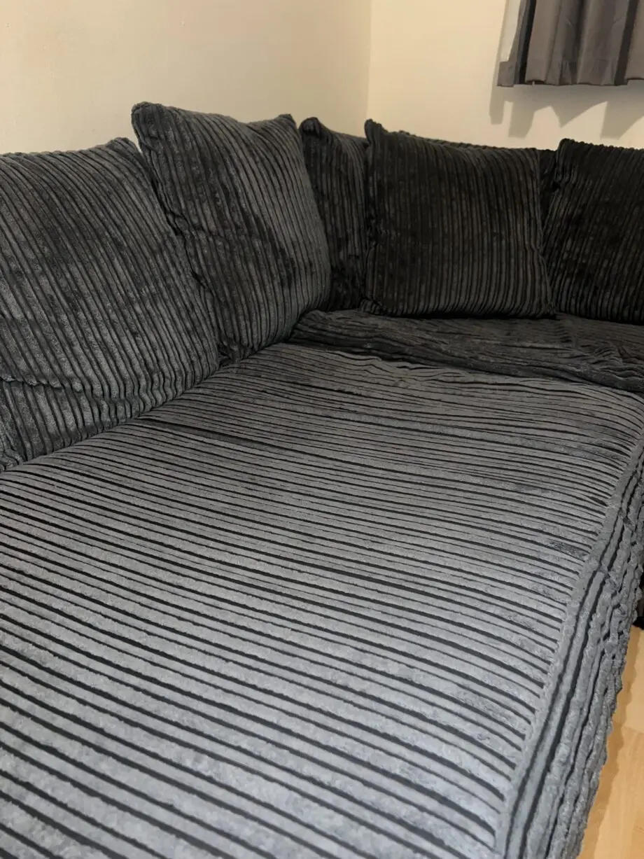 HomeDone Grey Corner Sofa