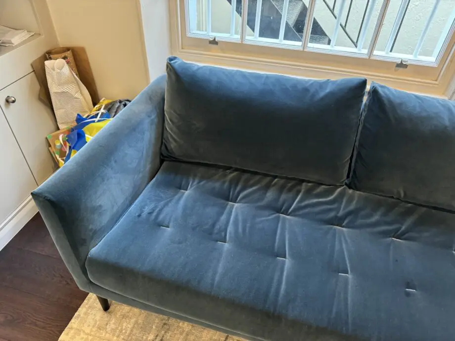 Conran Shop Blue Duro Velvet 2-Seater Sofa