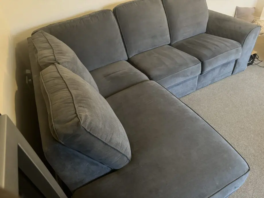 DFS Orka Manual Recliner Corner Sofa - Grey