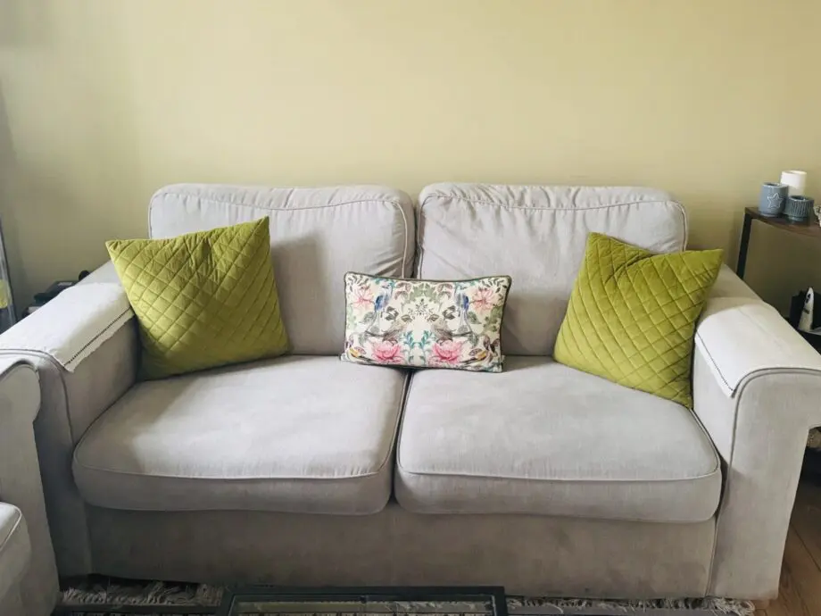 Dfs grey fabric sofa two seater x 2