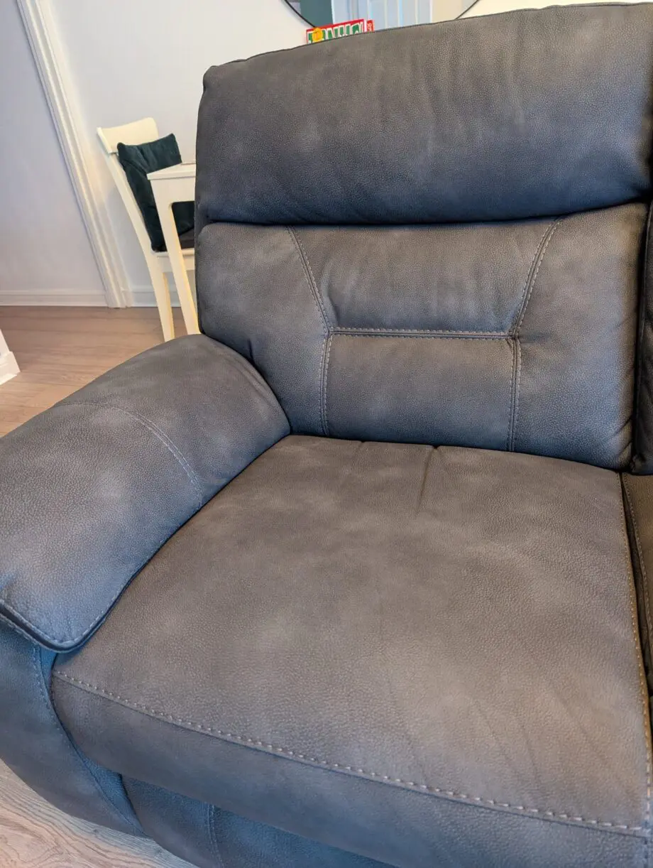 DFS Foster 3 Seater Power Recliner with Table - Charcoal