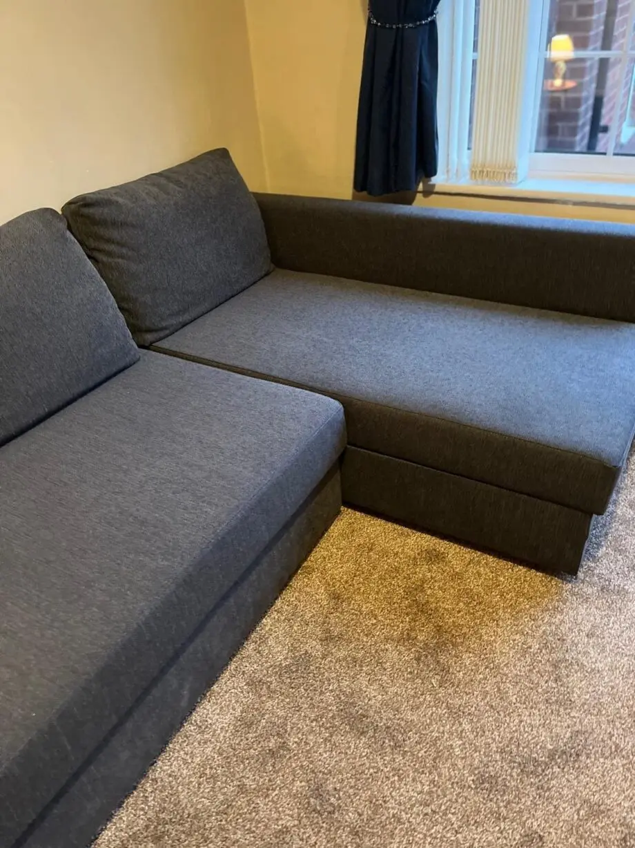 Ikea Frihiten L shaped sofa bed dark grey