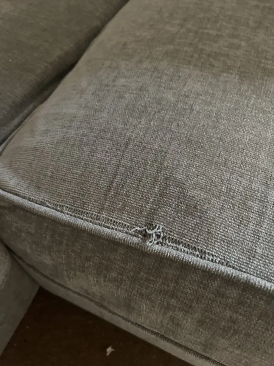 L Gray traditional sofa