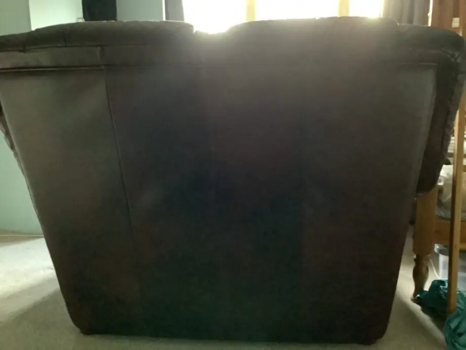 DFS two two seater,blood red leather sofas