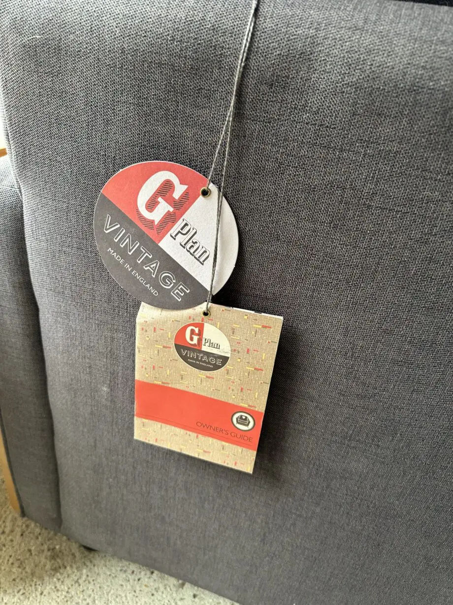 G Plan Vintage 59 (now known as Agatha)- 4 seater sofa in 'tonic'- grey/blue