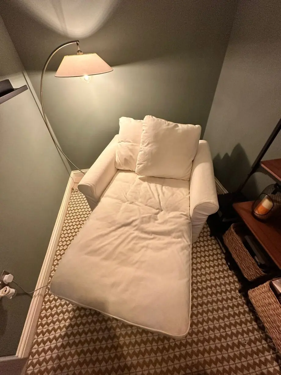 Ikea cream ottoman chaise sofa