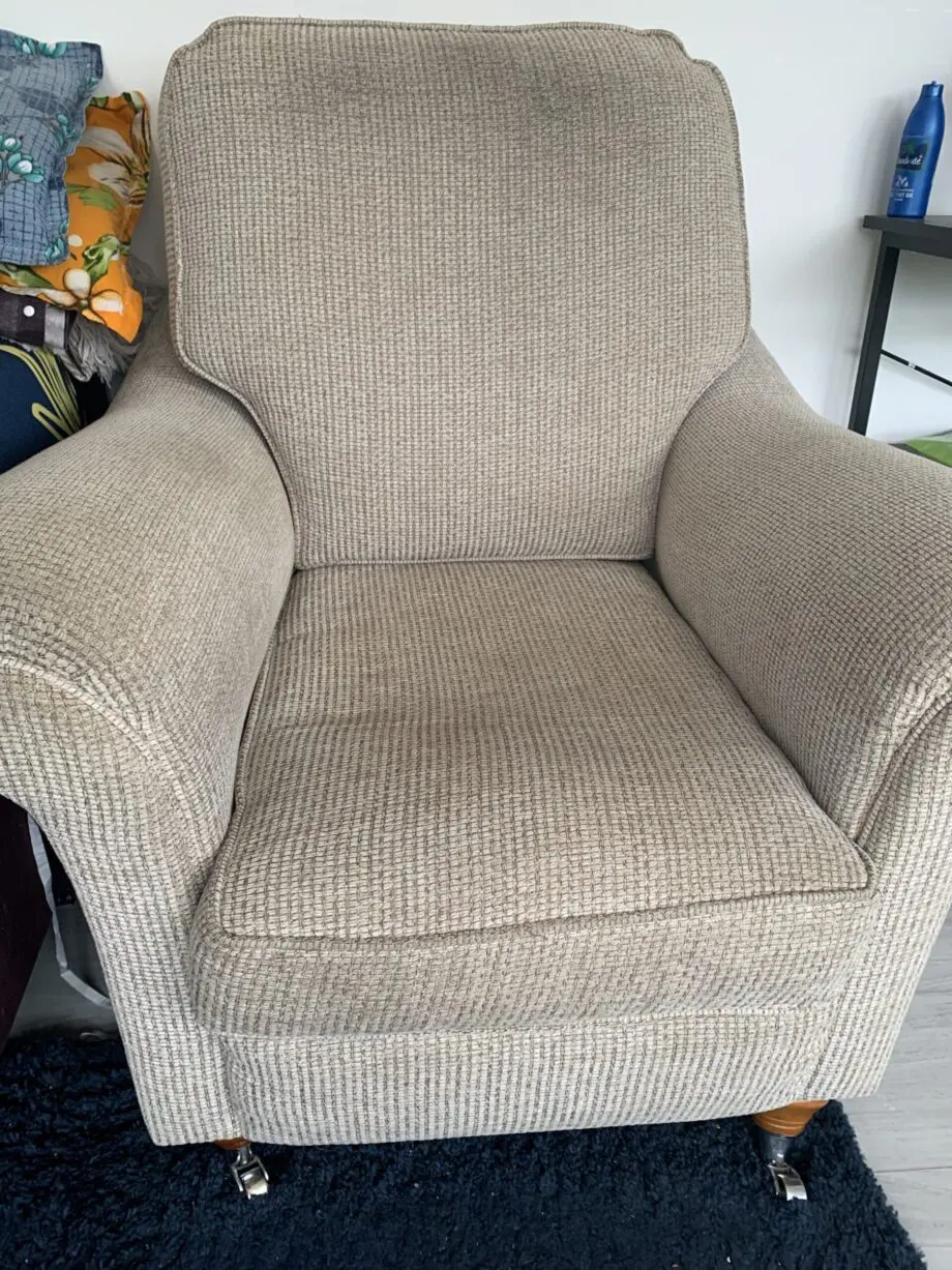 Furniture Sofa . 2 seater and one seater together . Good condition. Beige colour or sandal .