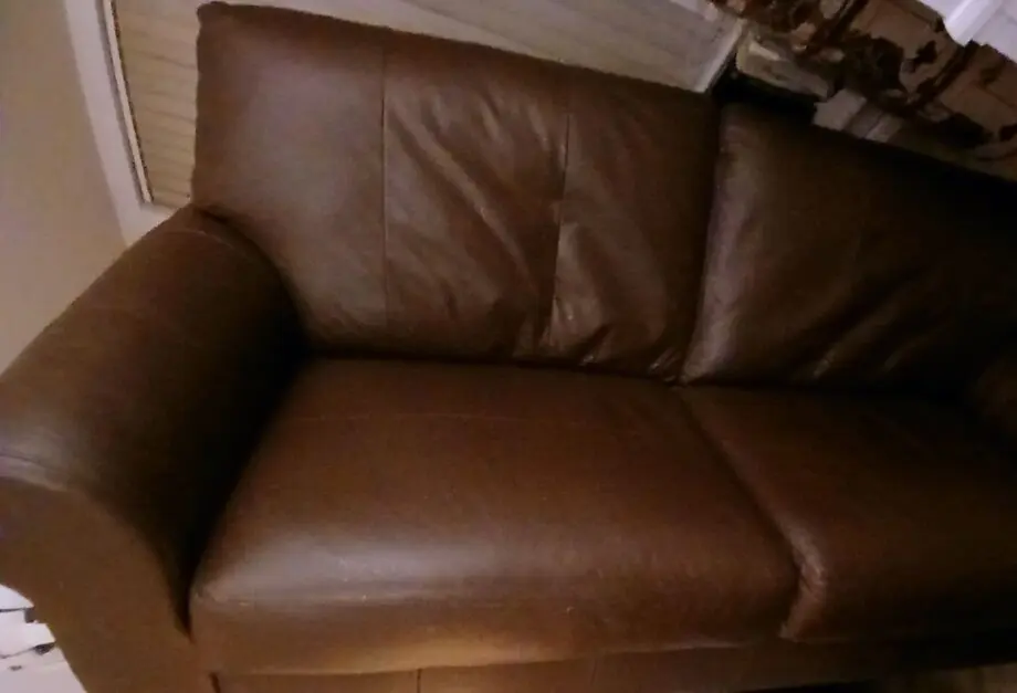 2 Seater Brown Leather Sofa