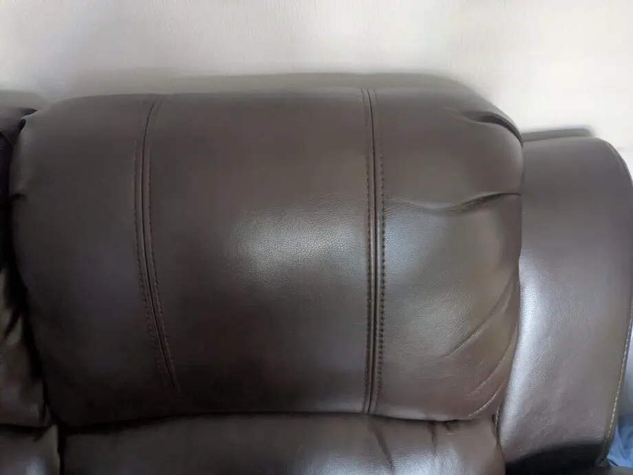 Brown Faux Leather 2 Seater Settee