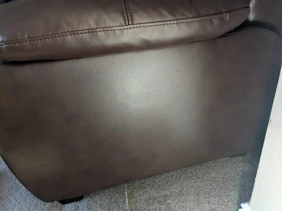 Brown Faux Leather 2 Seater Settee