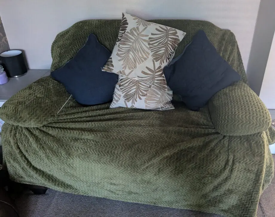 Brown Faux Leather 2 Seater Settee