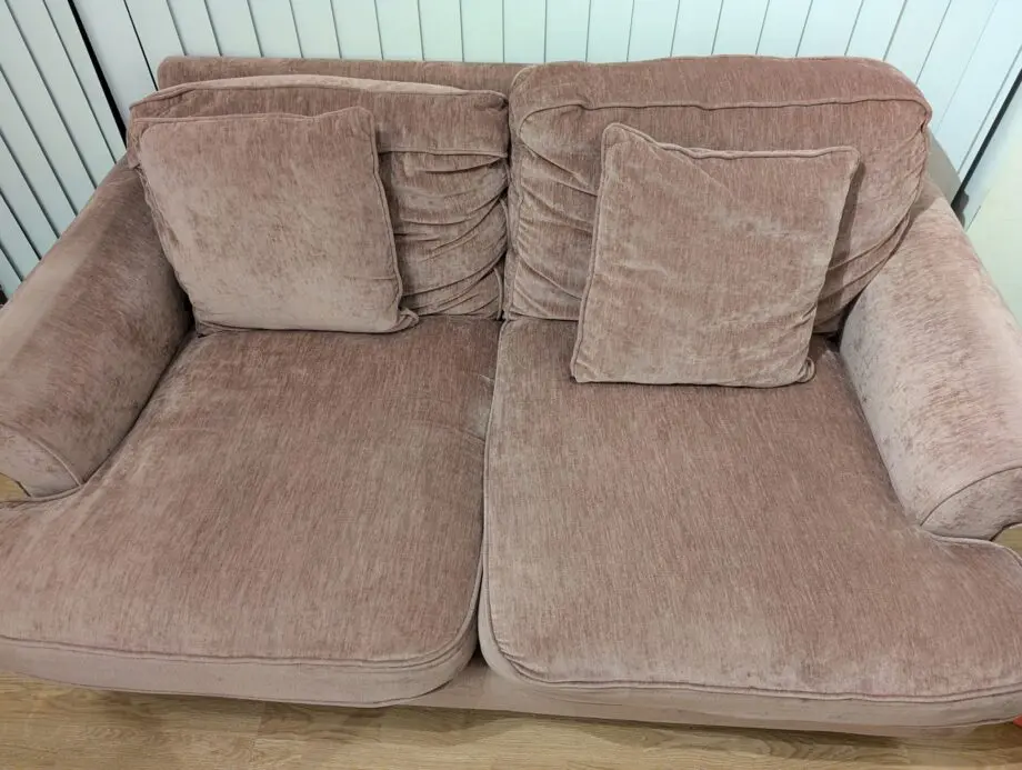 Roseland - Pink Alfie 2 Seater Sofa in chenille