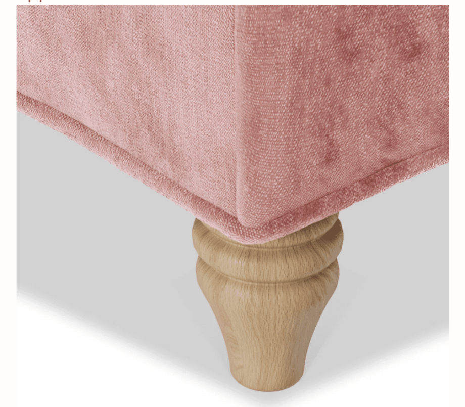 Roseland - Pink Alfie 2 Seater Sofa in chenille