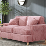 Roseland - Pink Alfie 2 Seater Sofa in chenille