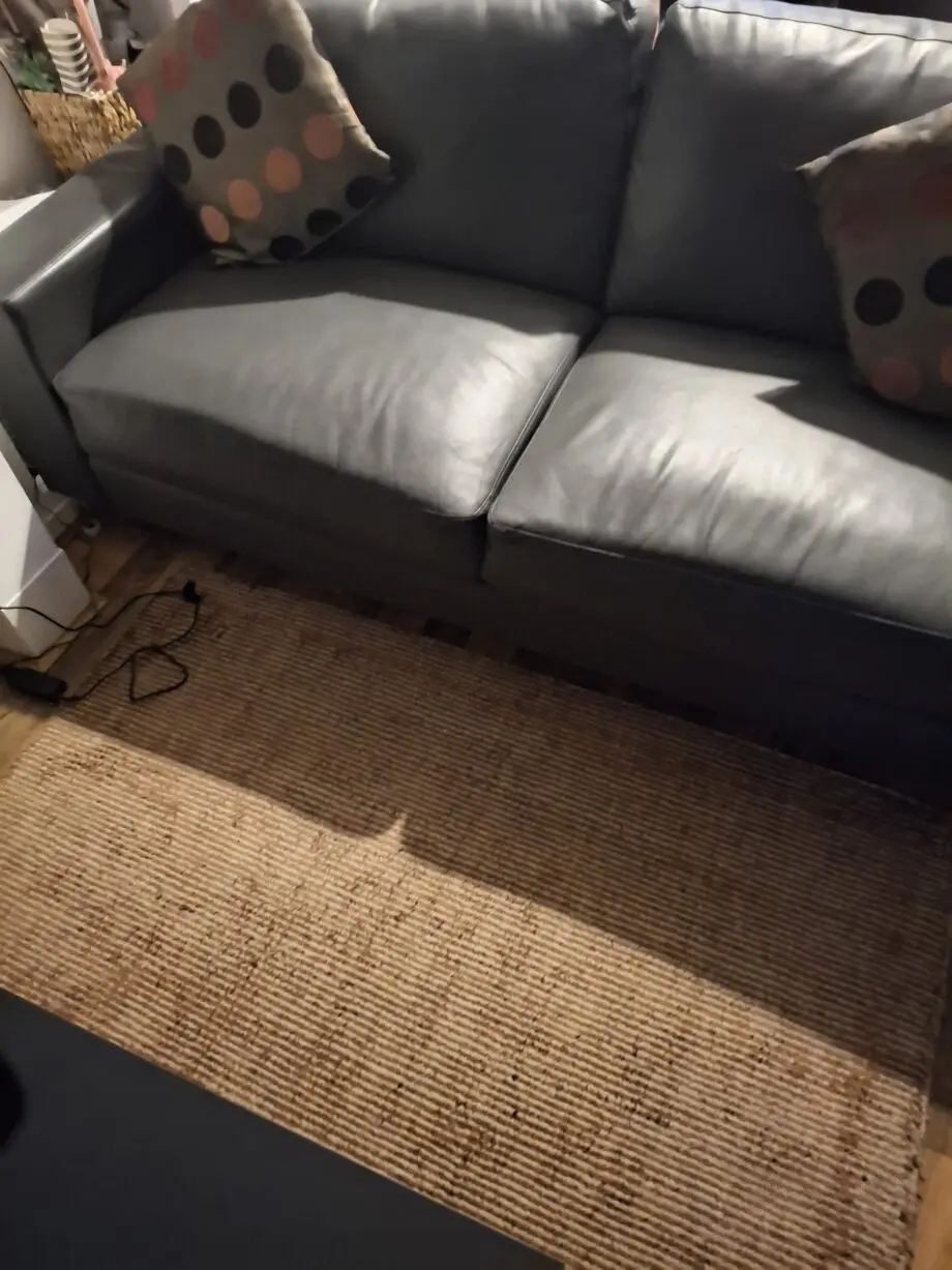 Nice Grey bonded leather x2 sofas