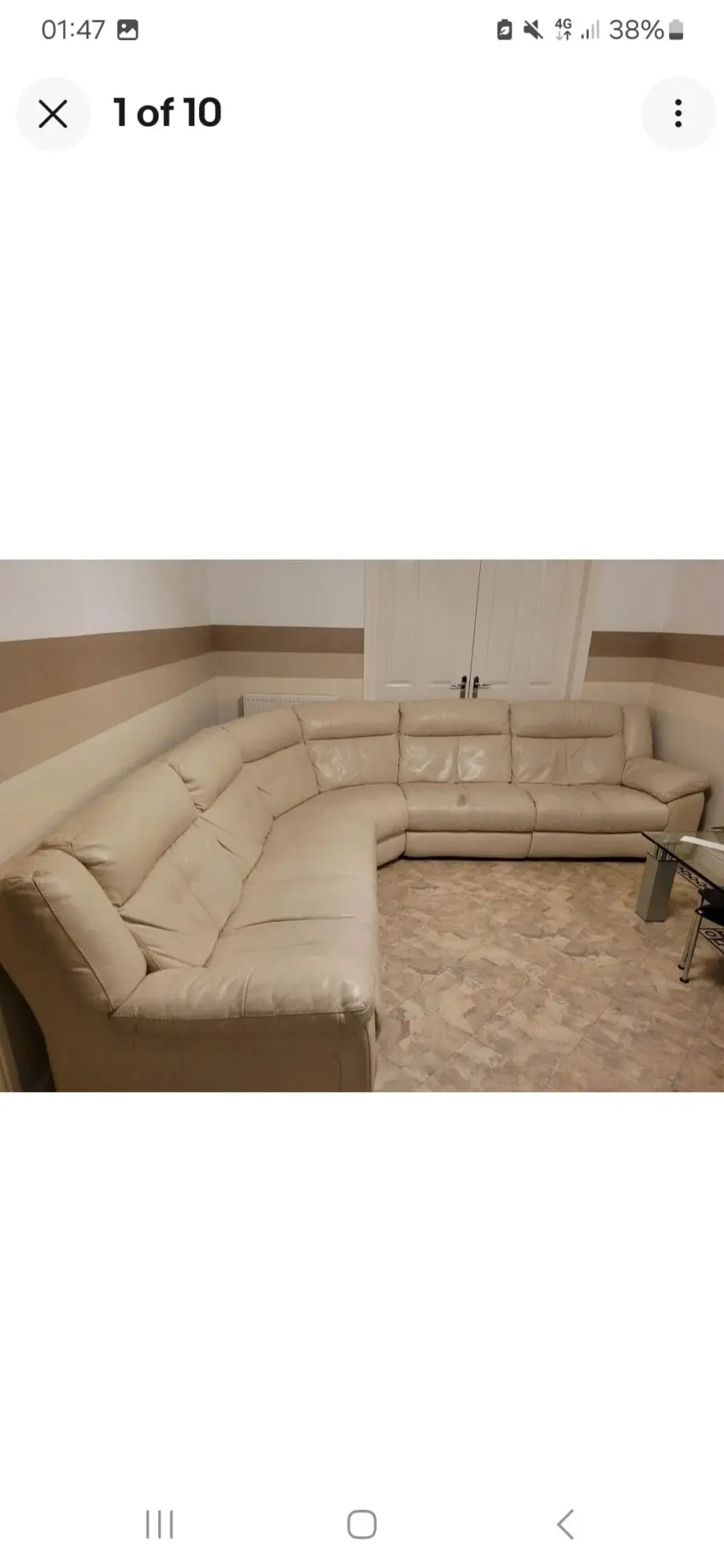 Family leather sofa