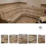 Family leather sofa