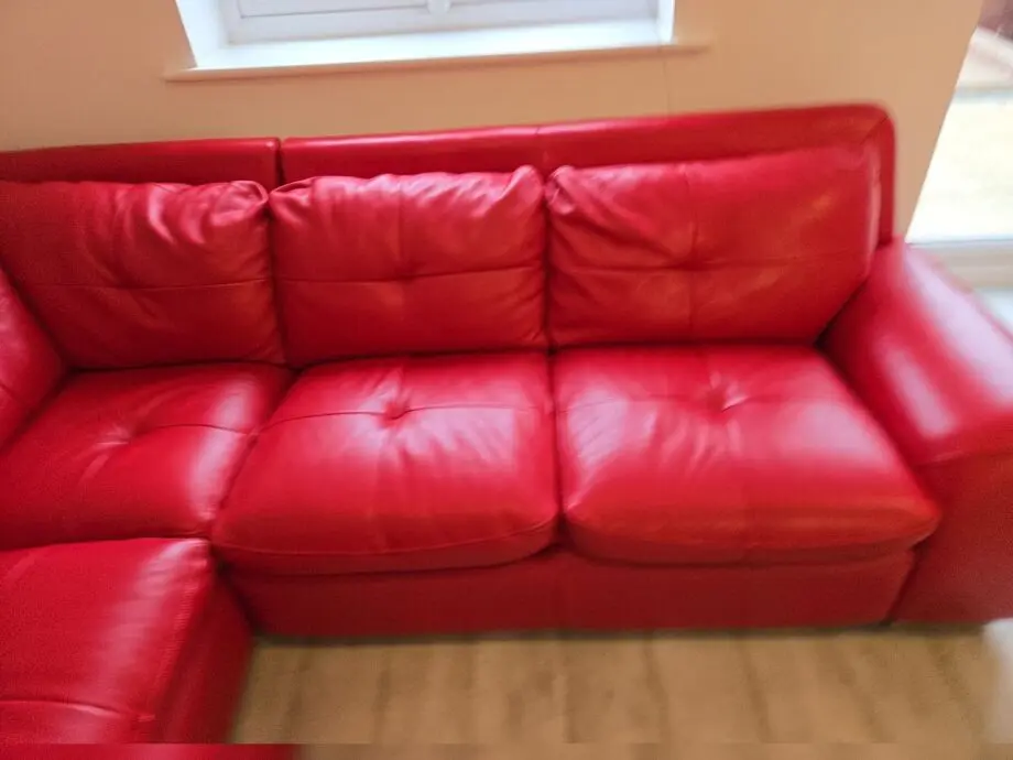 Red italian leather sofa from sofology