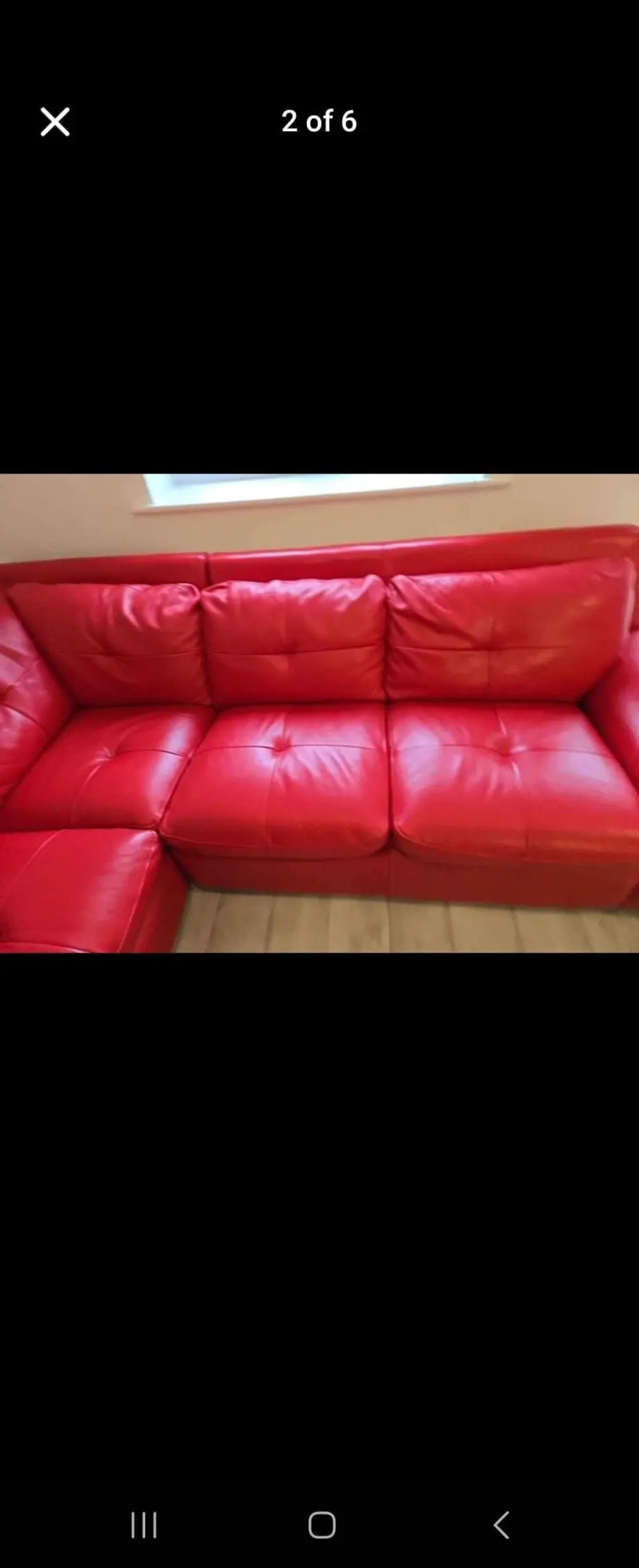 Red italian leather sofa from sofology