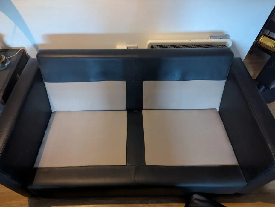 Black, 2 Seater Sofa in Good Condition