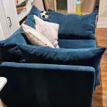 Snuggle Seat Emerald Velour 1 year old