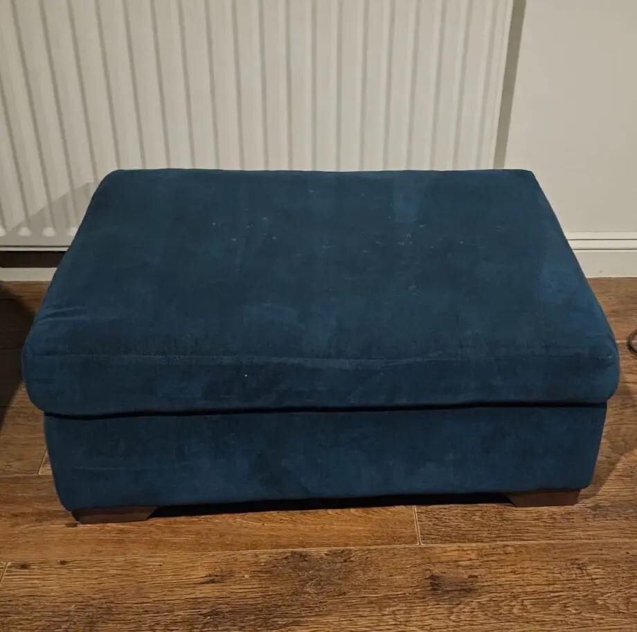Storage footstool Emerald Velour 1 year old