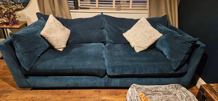 3 seater sofa Emerald Velour 1 year old