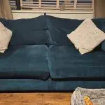 3 seater sofa Emerald Velour 1 year old