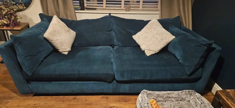 3 seater sofa Emerald Velour 1 year old