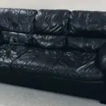 Dfs+dark brown+3 seater sofa