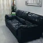 Dfs+dark brown+3 seater sofa