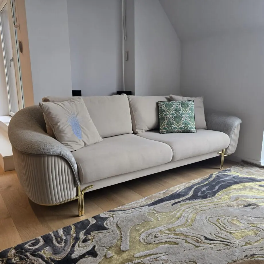 Beige and Grey nice design Sofa 2 and 3 seater
