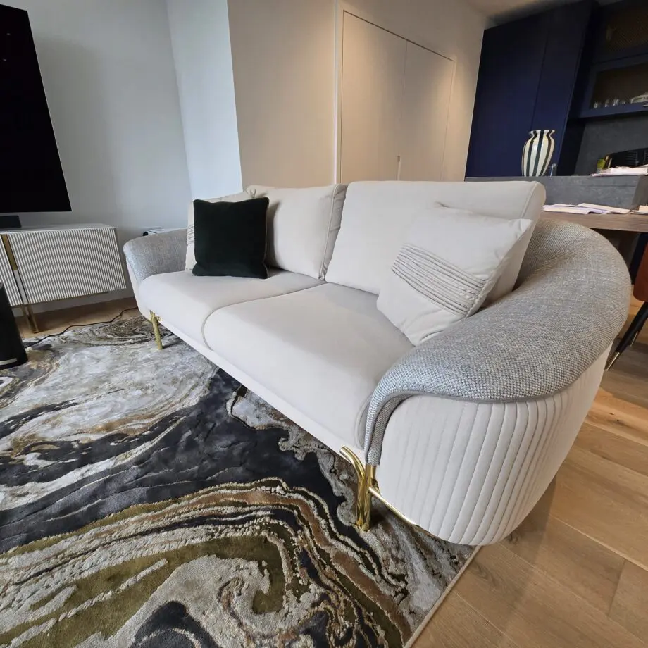 Beige and Grey nice design Sofa 2 and 3 seater
