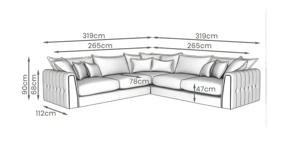 7 seater corner sofa