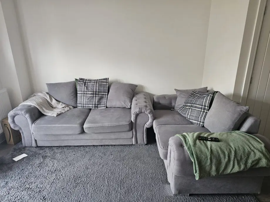 Grey sofas