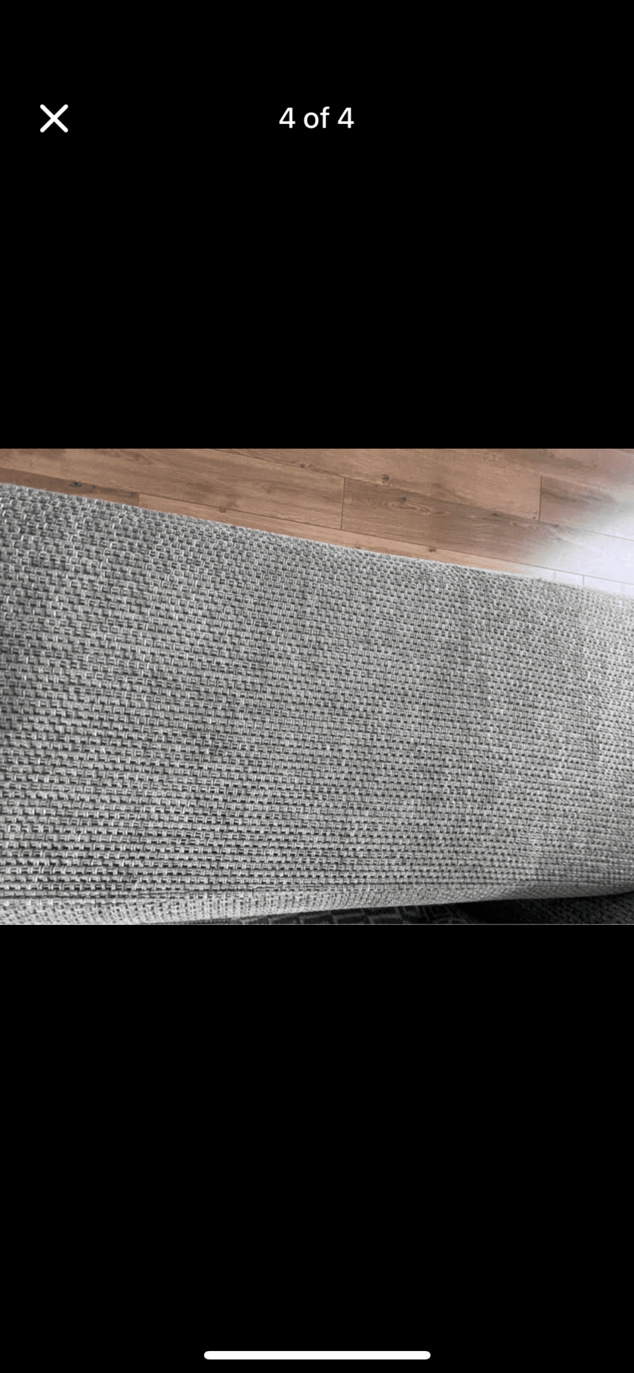 DFS tweed duck egg blue large corner sofa