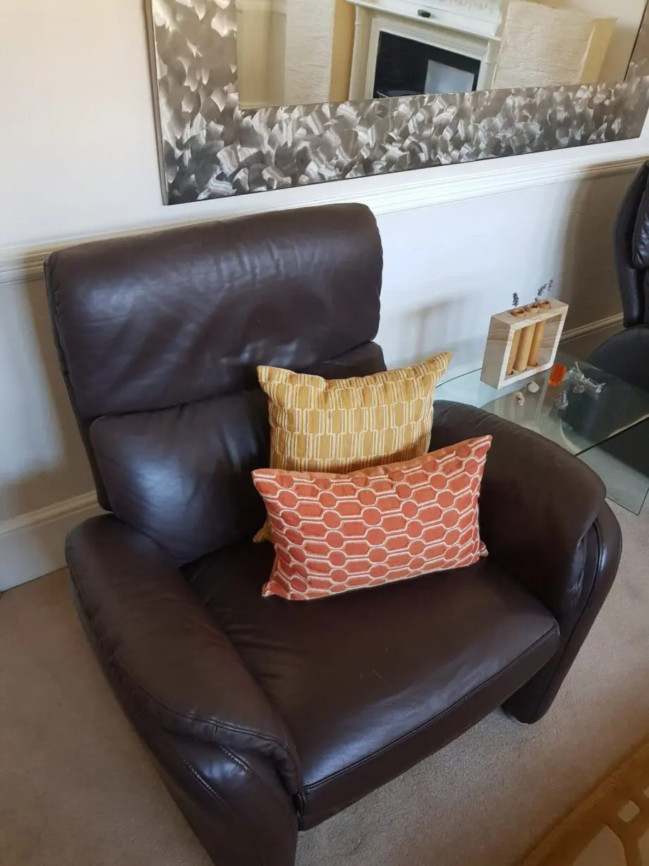 W Schillig Leather Sofa and Armchairs
