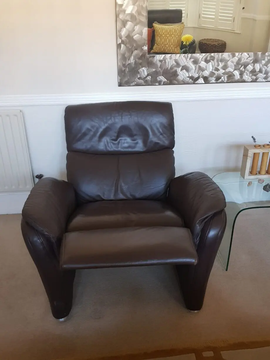 W Schillig Leather Sofa and Armchairs