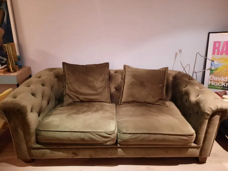 3 seater furniture village / green at the helm schackleton