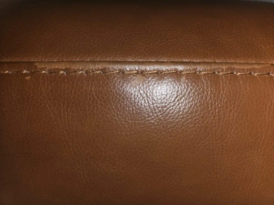 Laurence Cognac Leather Corner Sofa and stool