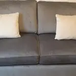 Alston 2 Seater Sofa Bed Gun Metal.Plush Velvet