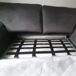 Alston 2 Seater Sofa Bed Gun Metal.Plush Velvet