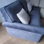 Alston 2 Seater Sofa Bed Gun Metal.Plush Velvet