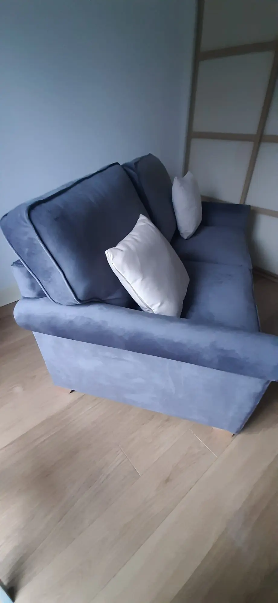 Alston 2 Seater Sofa Bed Gun Metal.Plush Velvet